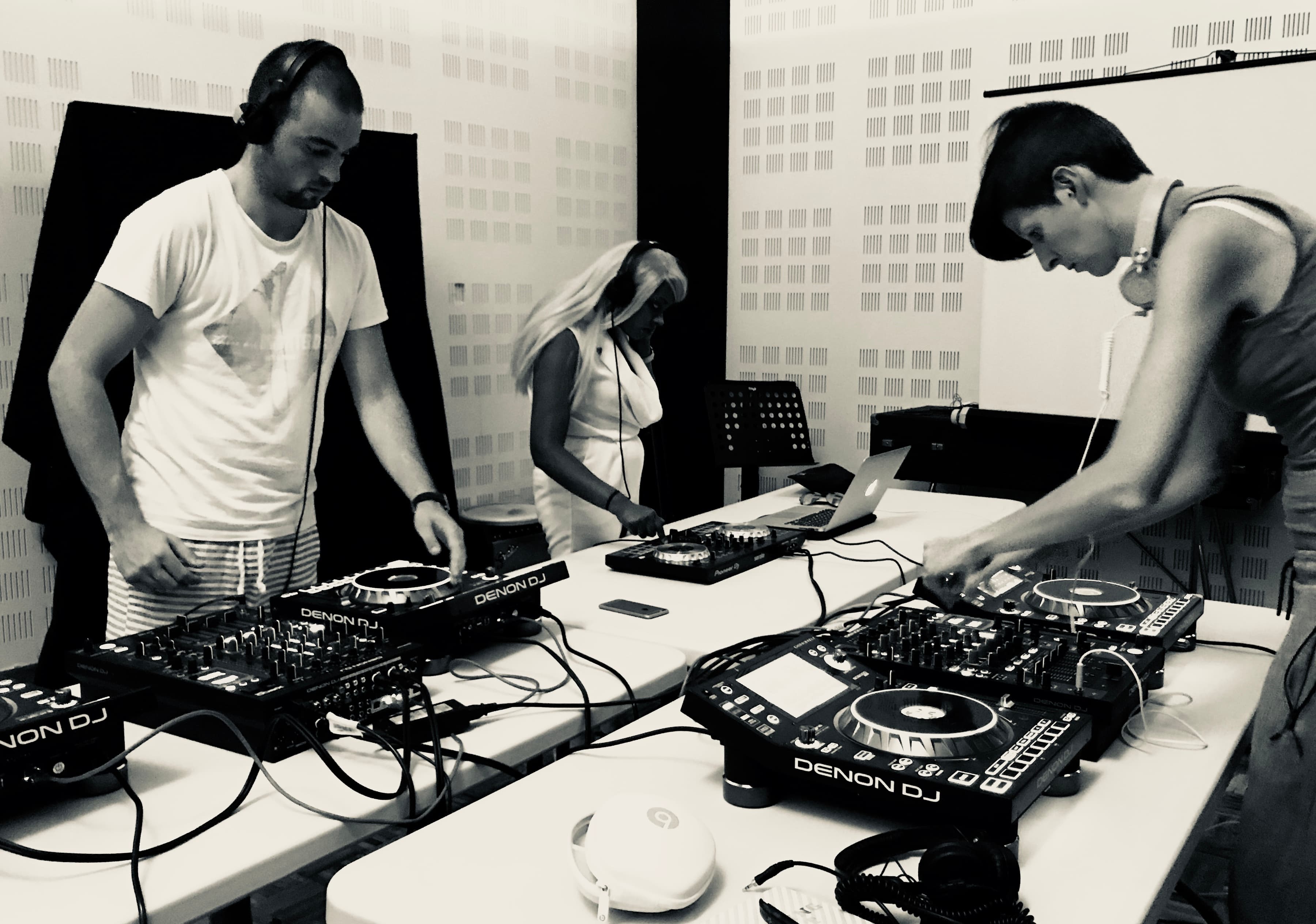 Student working in the studio